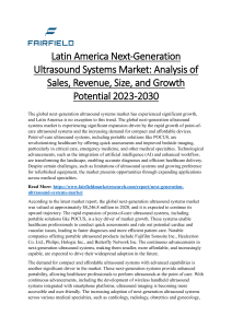 Latin America Next-Generation Ultrasound Systems Market Analysis of Sales, Revenue, Size, and Growth Potential 2023-2030