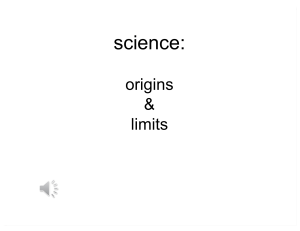 phl709     I    science - origins & limits
