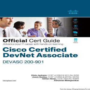 Cisco DevNet Associate DEVASC 200-901 Official Cert Guide