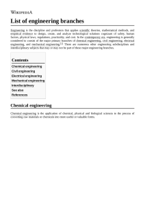 List of engineering branches