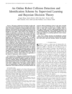 An Online Robot Collision Detection and Identification Scheme by Supervised Learning and Bayesian Decision Theory