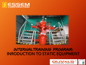Internal Training (intro to static equipment)