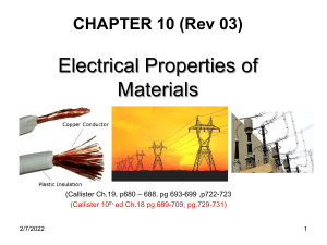 Chapter 10 electrical properties