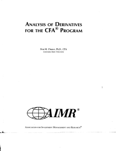 Analysis Of Derivatives COMPLETE