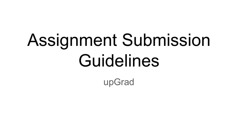 assignment submission usyd