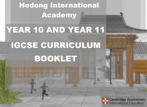 Hedong-International IGCSE booklet