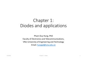 Chapter 1. diodes and applications