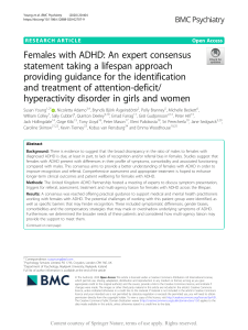 Females with ADHD An expert consensus statement ta