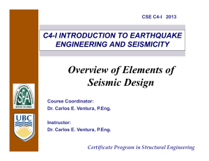 C4-1 Lecture 01 Overview of Elements of Seismic Design