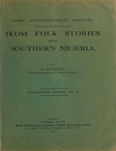 Ikom folk stories from Southern Nigeria by Elphinstone Dayrell