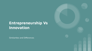 Entreprenuer vs Innovation