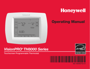 th8110u1003  visionpro thermostat