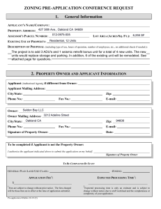 Oakland PreApp Application Form