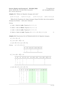 Maths logic tasks + solutions (german)