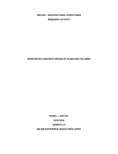 Reinforced Concrete Design of Slabs and Columns