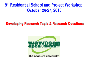 8th RSPW Developing Research Topic & Research Question Session 2