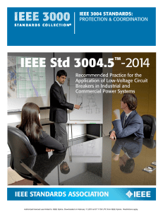 IEEE 3004.5: Low-Voltage Circuit Breaker Application