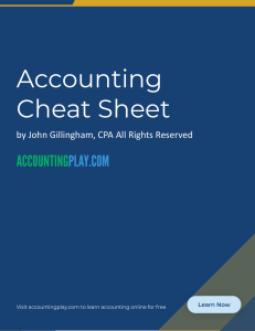 2015-4-26 Accounting Cheat Sheet John Gillingham all rights reserved posted 4-27-2015 2