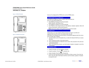 DT900/900S Phone Quick Reference Guide