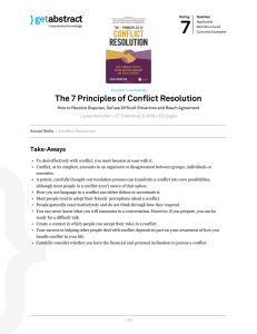 7 Principles of Conflict Resolution