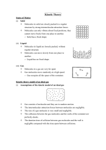 DSE PHYSICS NOTES KINETIC THEORY