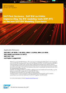 SAP First Guidance - BW-MT and aDSO V1.82