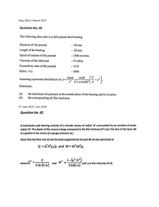 Theory of Lubrication Questions 2015 to 2022