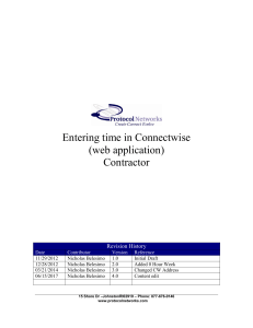 Entering time in Connectwise (Contractor) V4