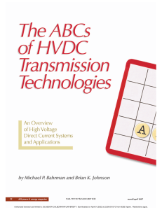 The ABCs of HVDC transmission technologies