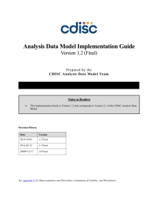 CDISC ADaM Implementation Guide v1.2