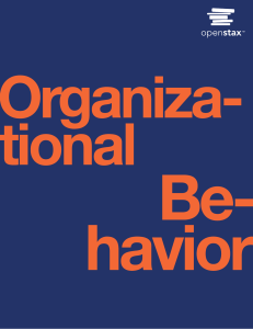 Organizational Behavior - OpenStax - 2019