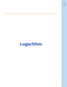Maths Logarithm