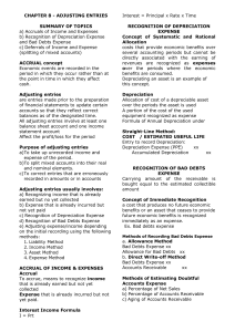 Adjusting Entries: Accounting Chapter Summary