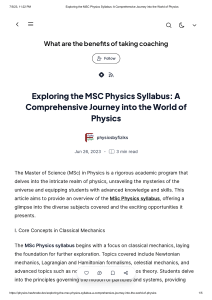 msc physics syllabus
