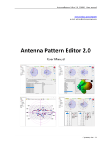 Antenna Pattern Editor 2.0 User Manual