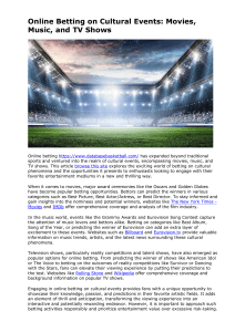 Online Betting on Cultural Events
