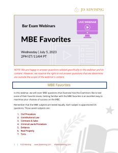 MBE Favorites Webinar Handout 