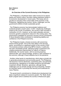 KAS 1 - Current Economy of the Philippines - B Statotvci