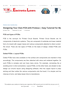 Designing Your Own PCB with Proteus   Easy Tutorial For Beginners