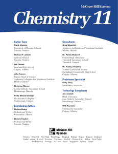 Chemistry 11 (McGraw-Hill Ryerson)