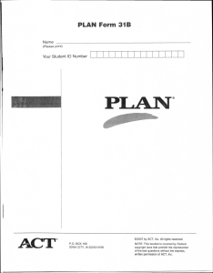 PLAN Form 31B