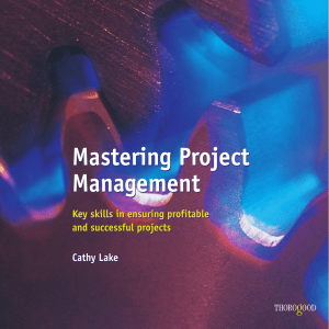 Mastering Project Management - Key skills to ensuring profitable and successful projects