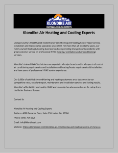 Klondike Air Heating and Cooling Experts