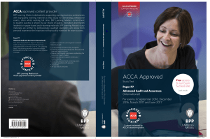 ACCA P7 - Advanced Audit and Assurance