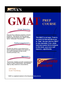 KPMG GMAT Prep Course 2