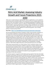 Nitric Acid Market Assessing Industry Growth and Future Projections 2023-2030