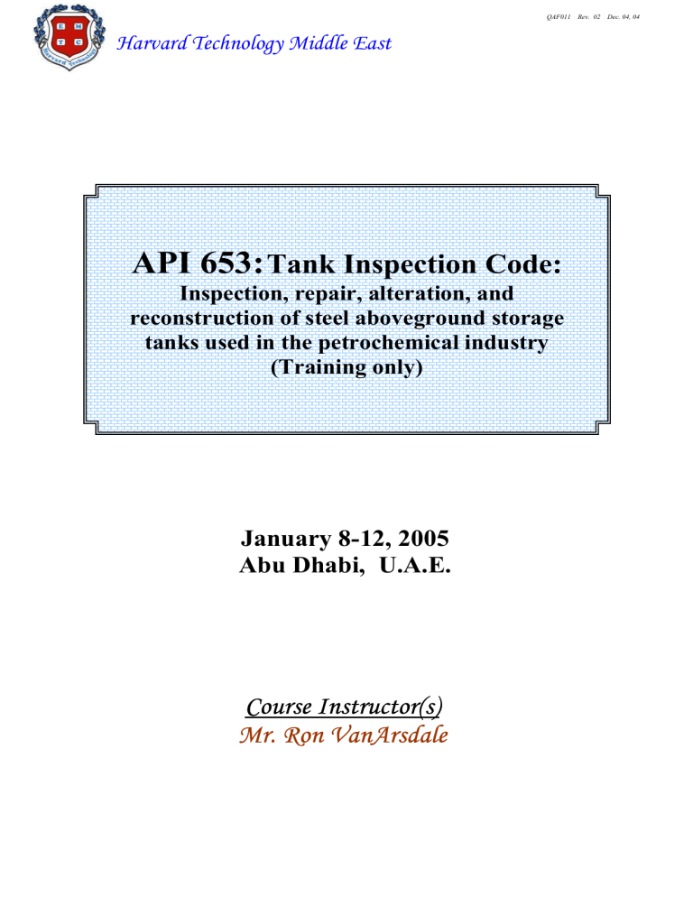 api-653-tank-inspection-code-inspection