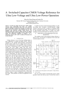 A Switched-Capacitor CMOS Voltage Reference for Ultra Low-Voltage and Ultra Low-Power Operation