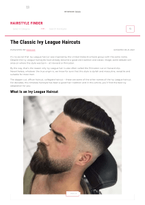 The Classic Ivy League Haircuts - Hairstyle on Point