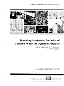 Modelling of Hysteretic Behaviour
